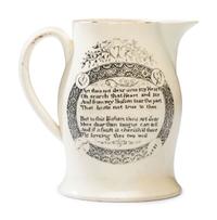 A Liverpool Transfer-Printed Creamware Pitcher with Arms of the United States