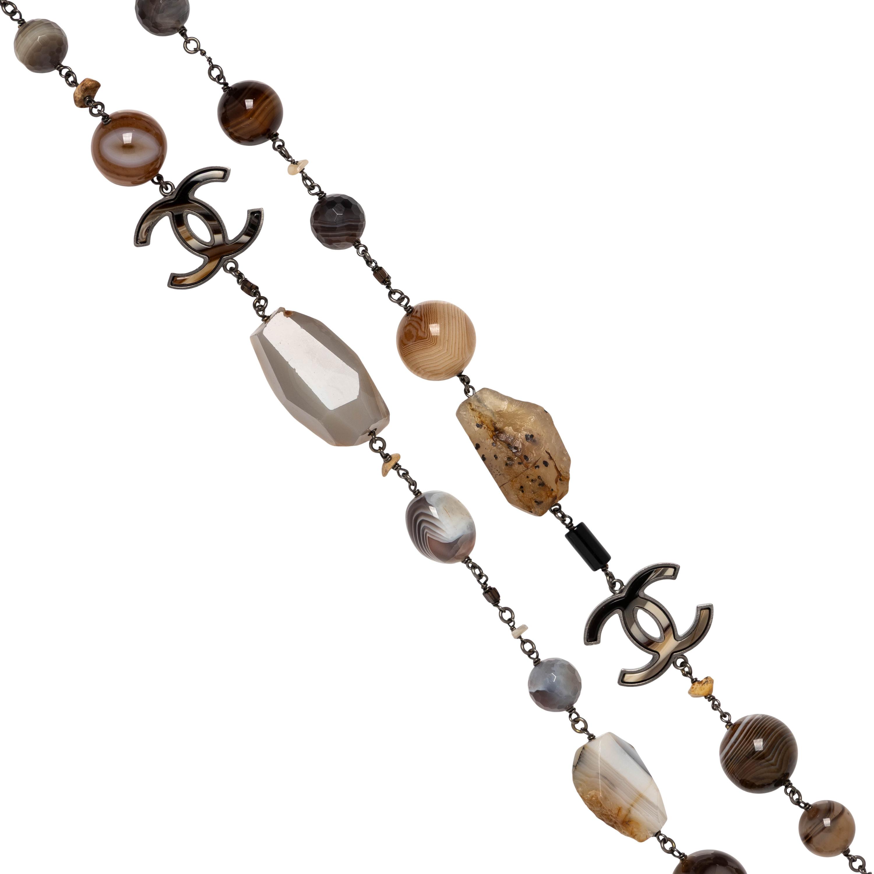 Chanel, Hardstone Sautoir Necklace