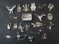 Navajo and Zuni Silver Pins