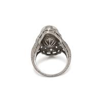 ANTIQUE, PLATINUM, PEARL, AND DIAMOND RING