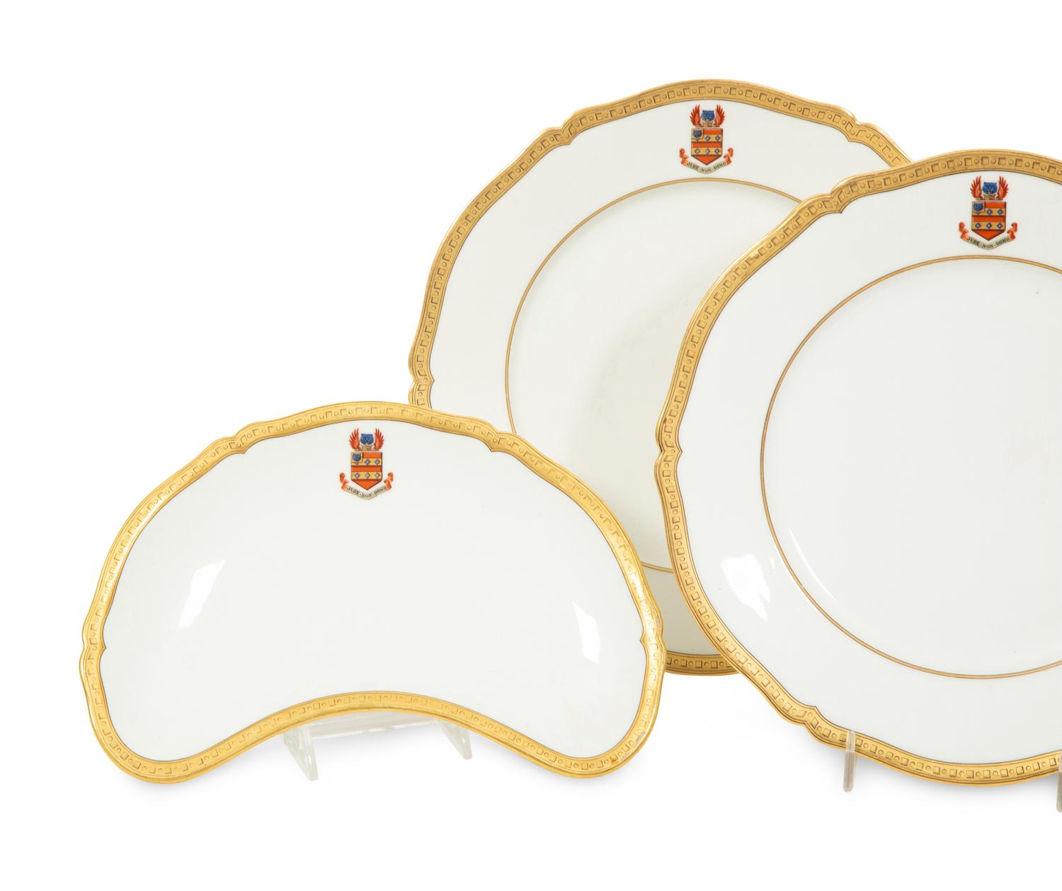 A Group of Le Rosey Armorial Porcelain Plates