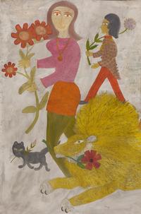 Henri Hecht Maïk (French, 1922-1993) — Le Lion à la Fleur