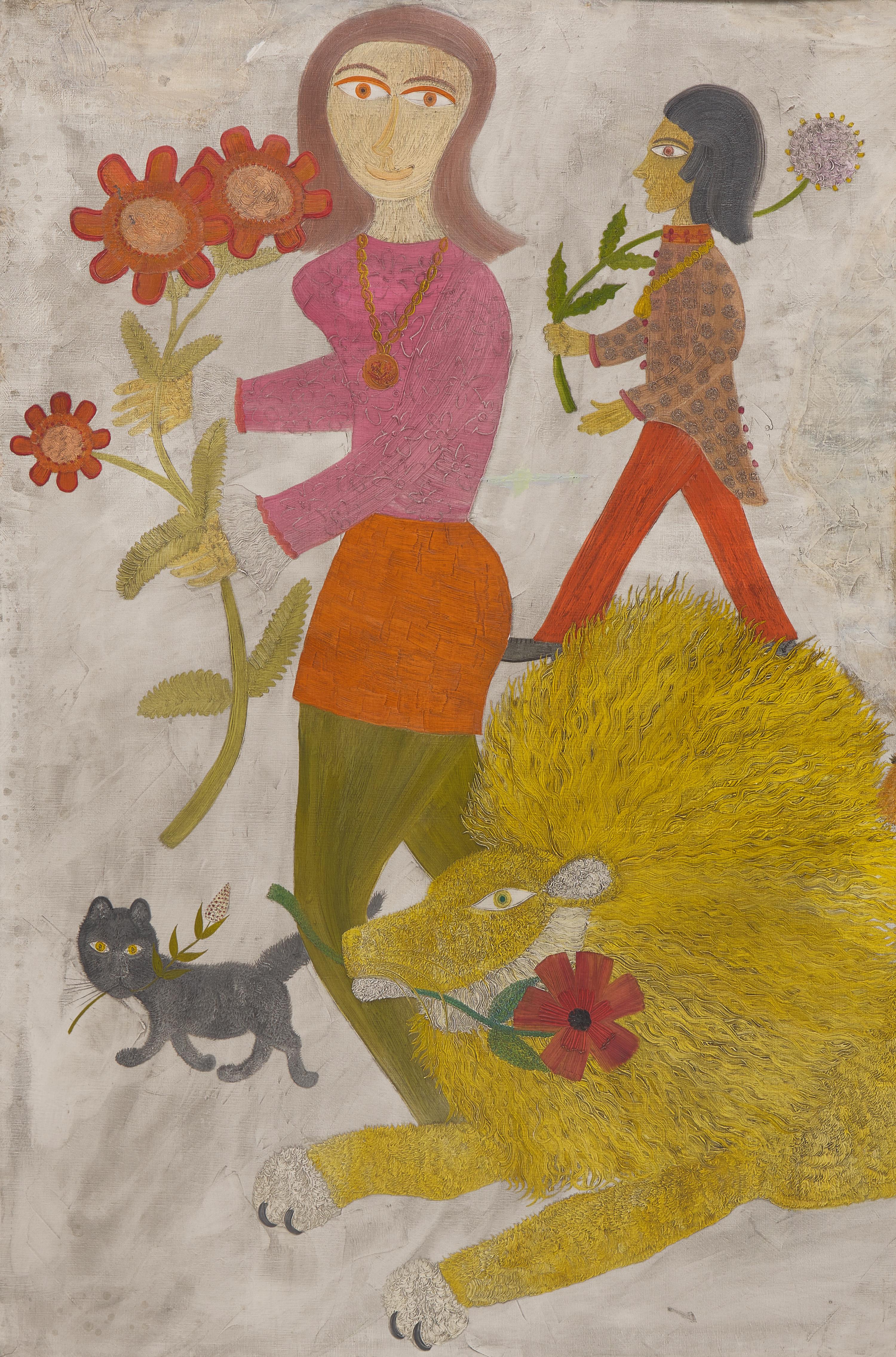 Henri Hecht Maïk (French, 1922-1993) — Le Lion à la Fleur
