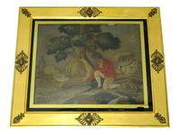 Pair of woolworked pictures circa 1820