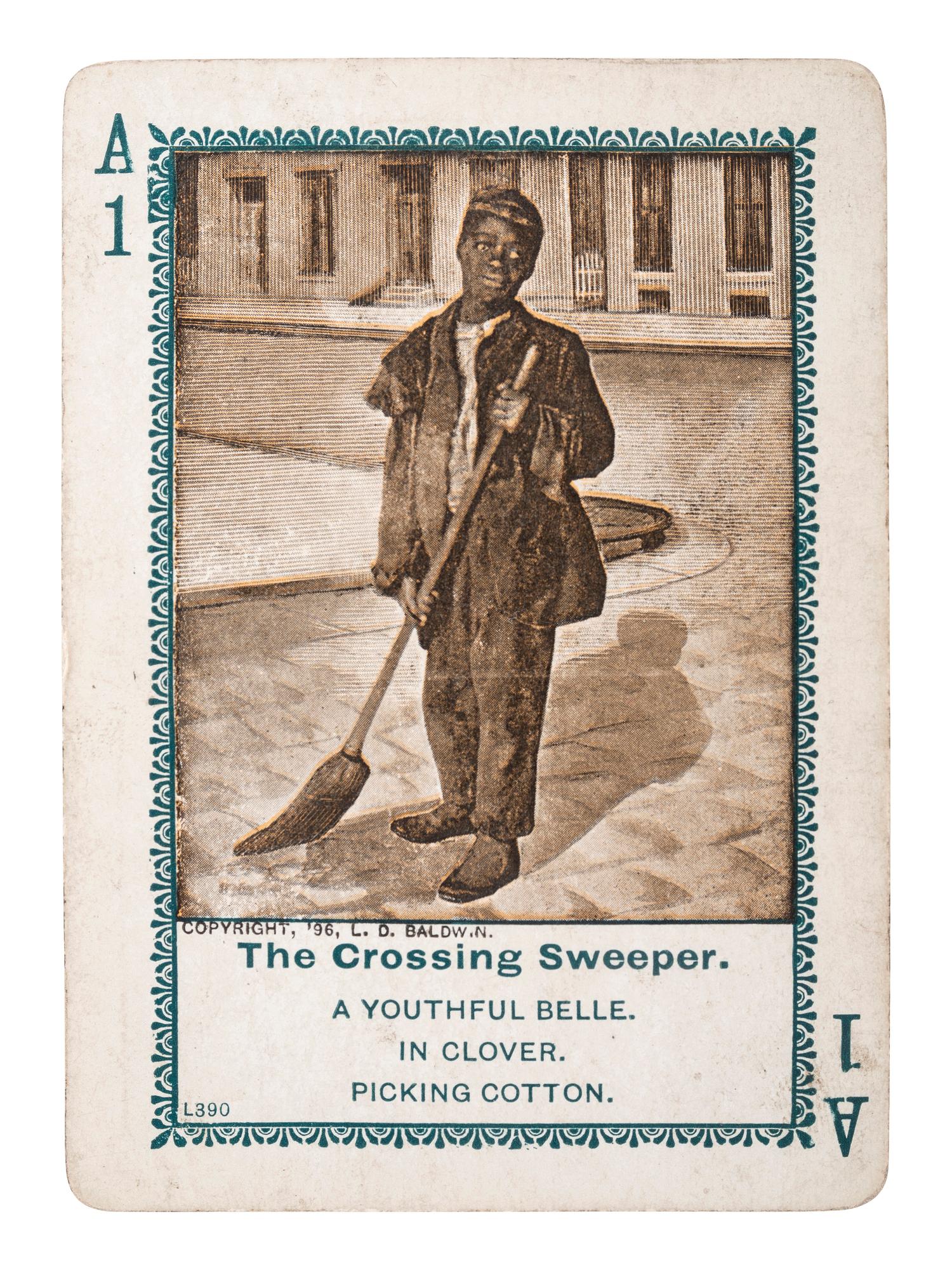 [AFRICAN AMERICANA - JIM CROW]. " In Dixie-Land " playing cards. Cincinnati, OH: Fireside Game Co., Cincinnati Game Co., 1897.