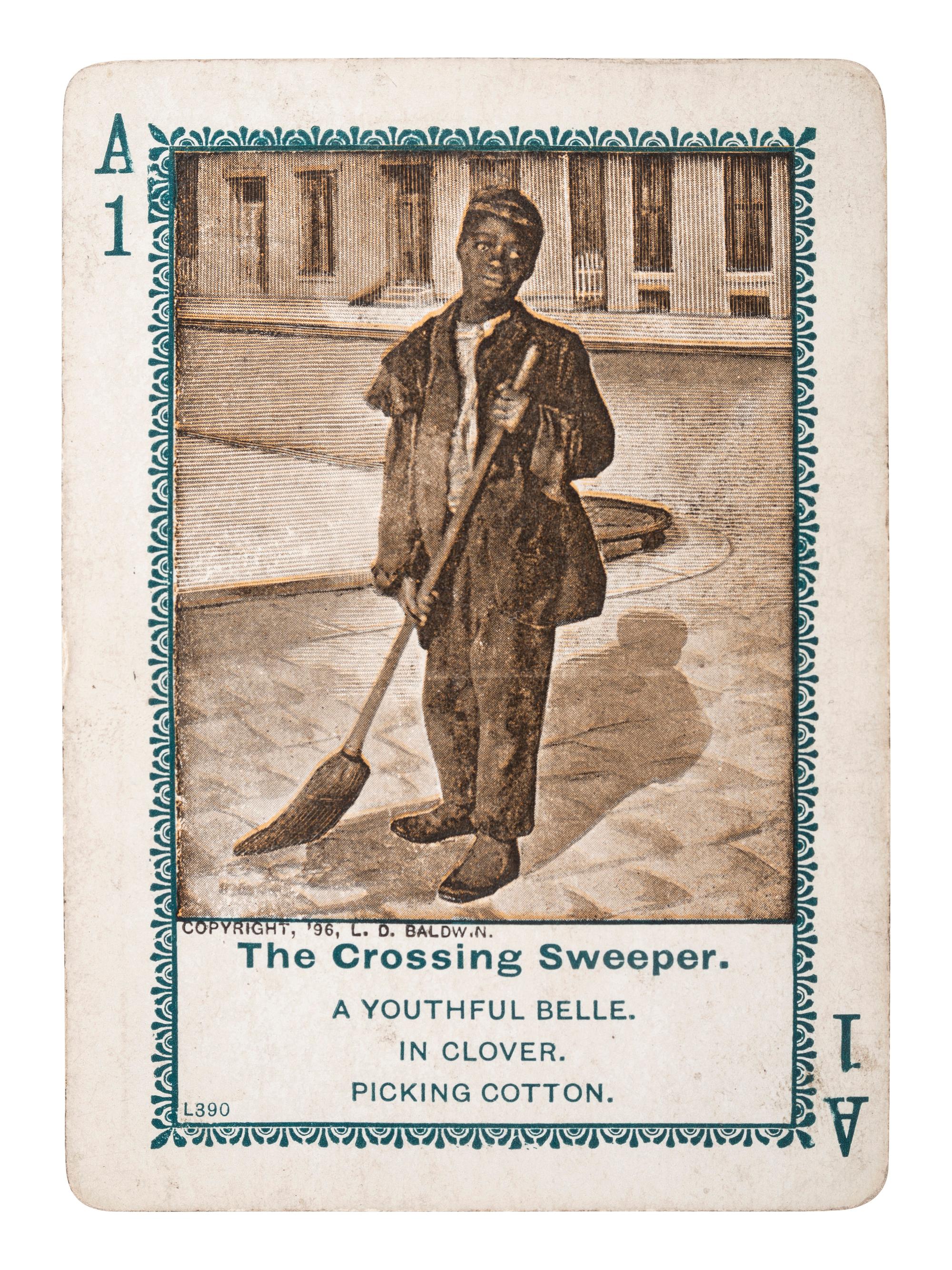[AFRICAN AMERICANA - JIM CROW]. " In Dixie-Land " playing cards. Cincinnati, OH: Fireside Game Co., Cincinnati Game Co., 1897.