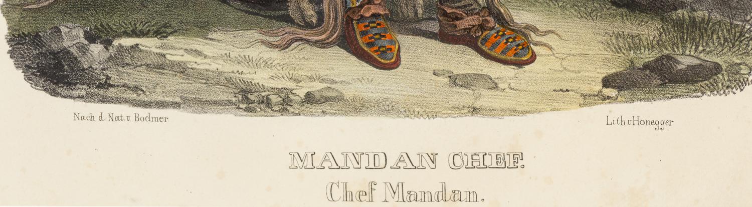 BODMER, Karl (1809-1893), after Mandan Chef (Plate 37) Chef Mandan