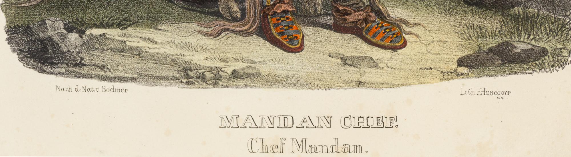 BODMER, Karl (1809-1893), after Mandan Chef (Plate 37) Chef Mandan