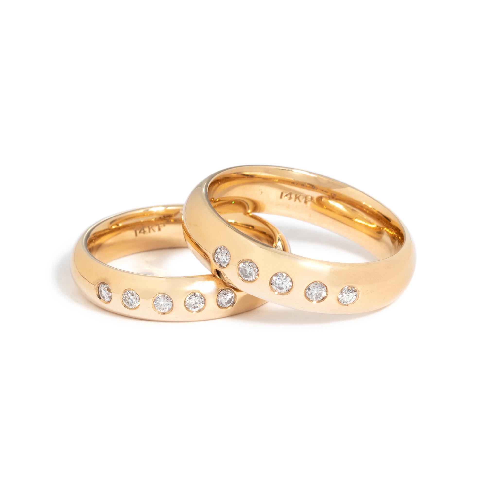 COLLECTION OF YELLOW GOLD AND DIAMOND RINGS