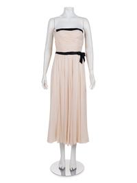 Chanel Ruched Strapless Dress, 1980s