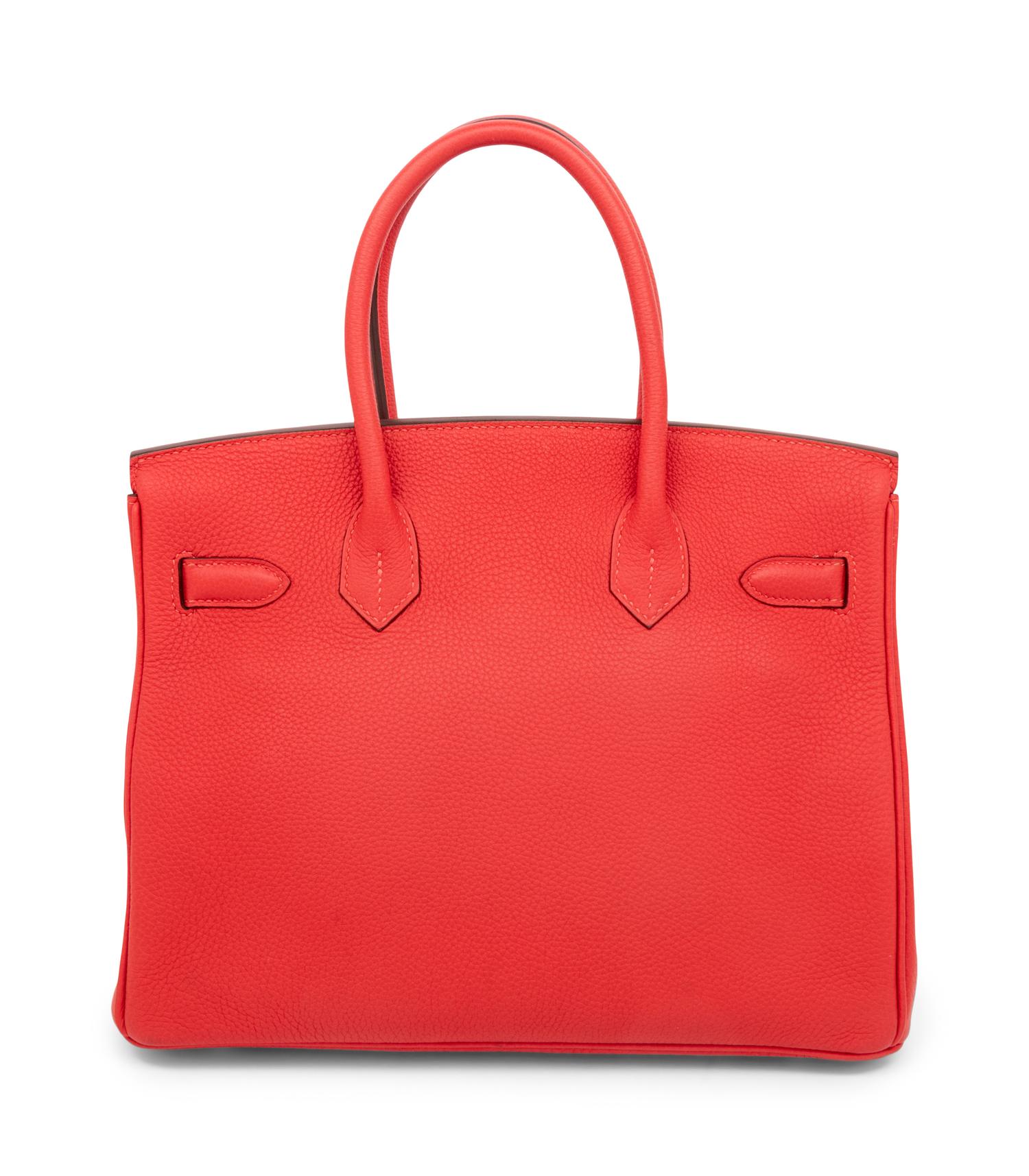 HERMÈS, BIRKIN 30 IN ROUGE PIVOINE CLEMENCE