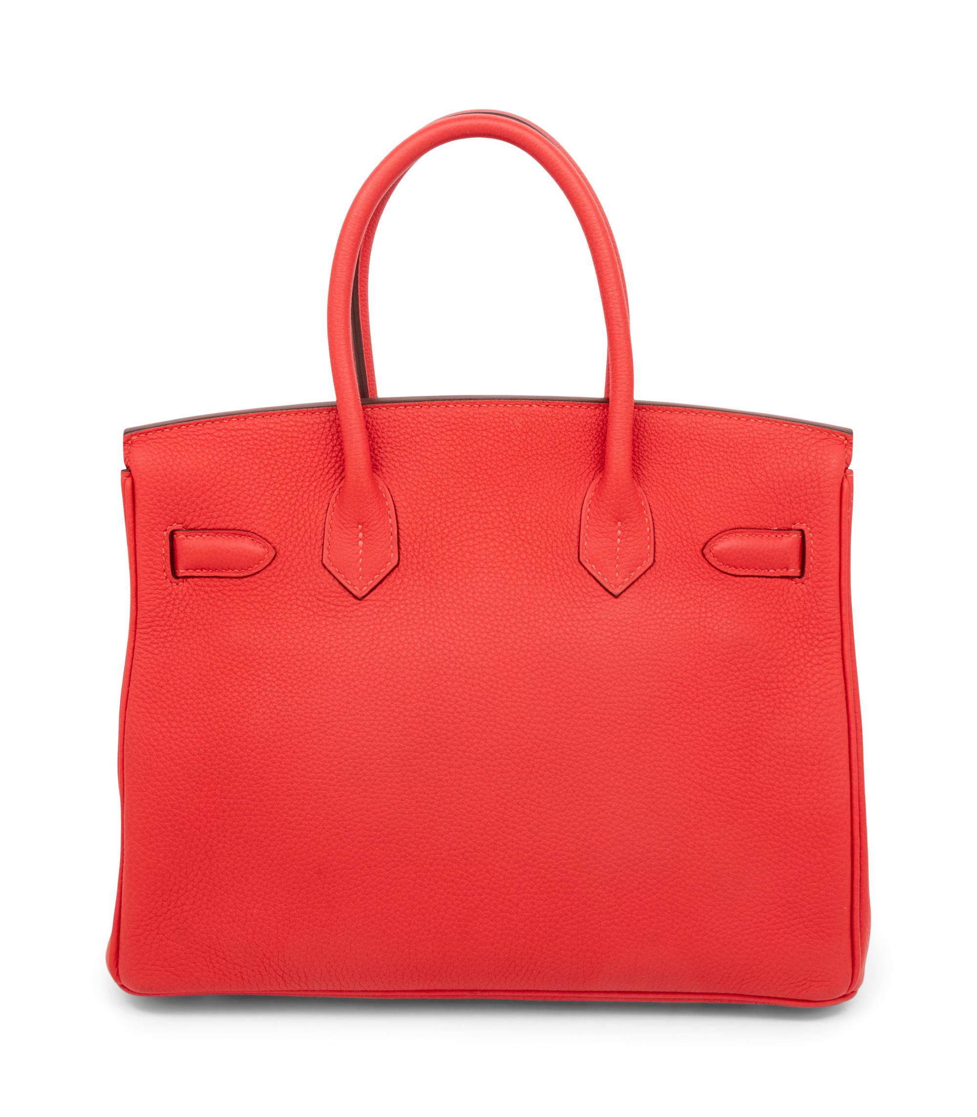 HERMÈS, BIRKIN 30 IN ROUGE PIVOINE CLEMENCE