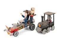 Carved Navajo Locomotive and Hot Rod