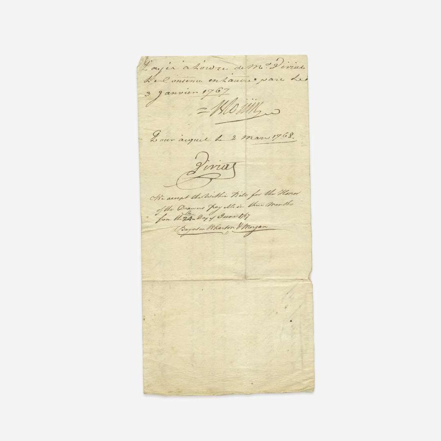 [Business & Industry] [Fort de Chartres] Manuscript Financial Document