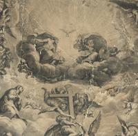 An Italian Baroque Style Silvered Wood and Engraving-Inset Center Table