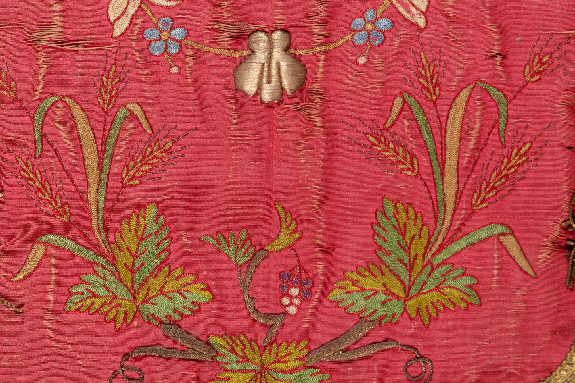 A Metallic Thread Embroidered Panel