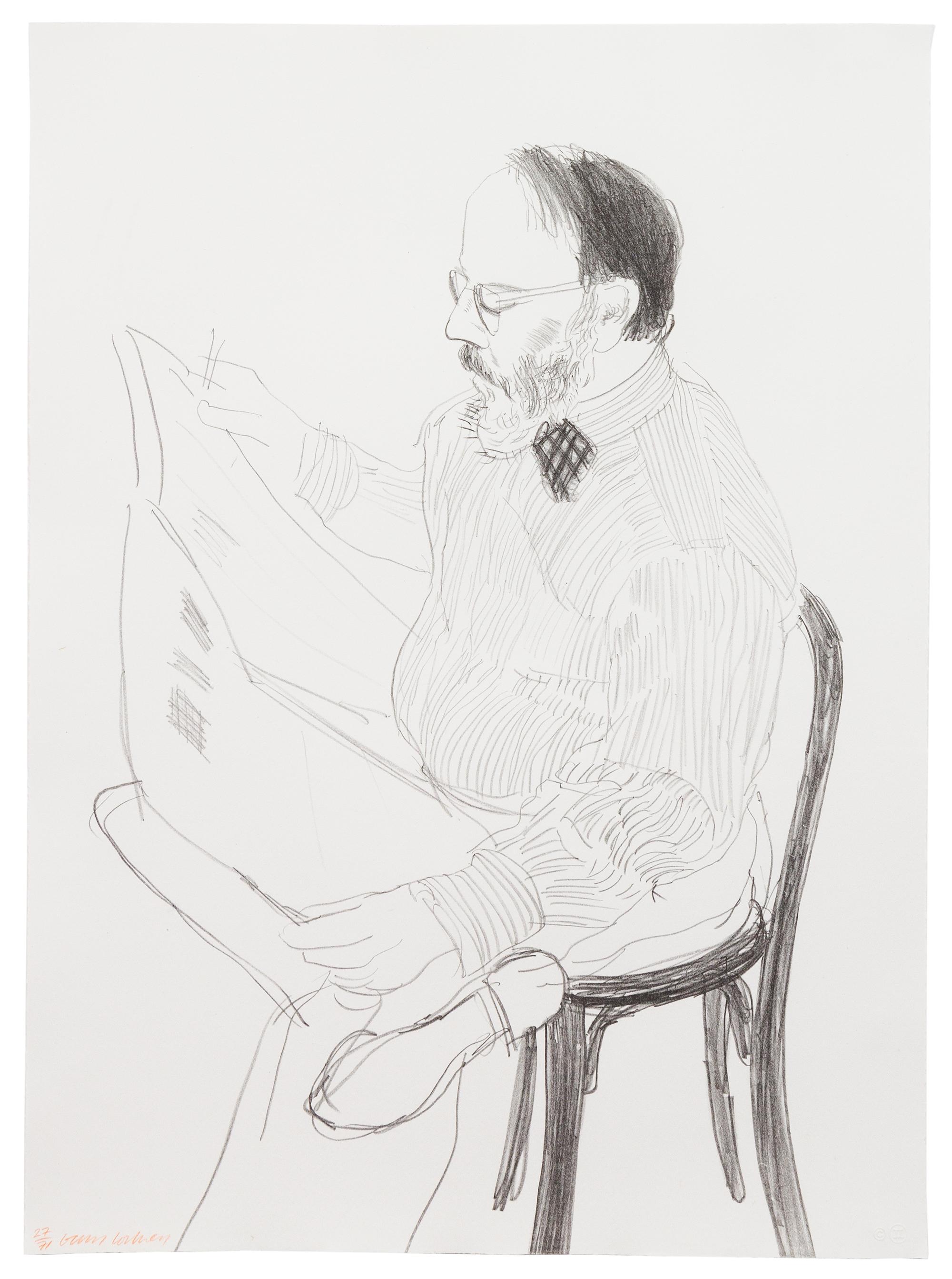 Henry Reading the Newspaper from Friends