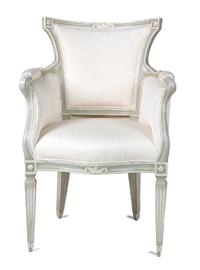 A Gustavian Style Painted Armchair Height 31 inches. — 19TH CENTURY