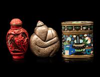 Seven Chinese Snuff Bottles and Miniature Vessels