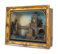An Austrian Mechanical Landscape Diorama Clock