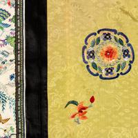 A Chinese Yellow Ground Embroidered Silk Lady's Jacket, 19th Century 清中期 黃地團花紋女大襟