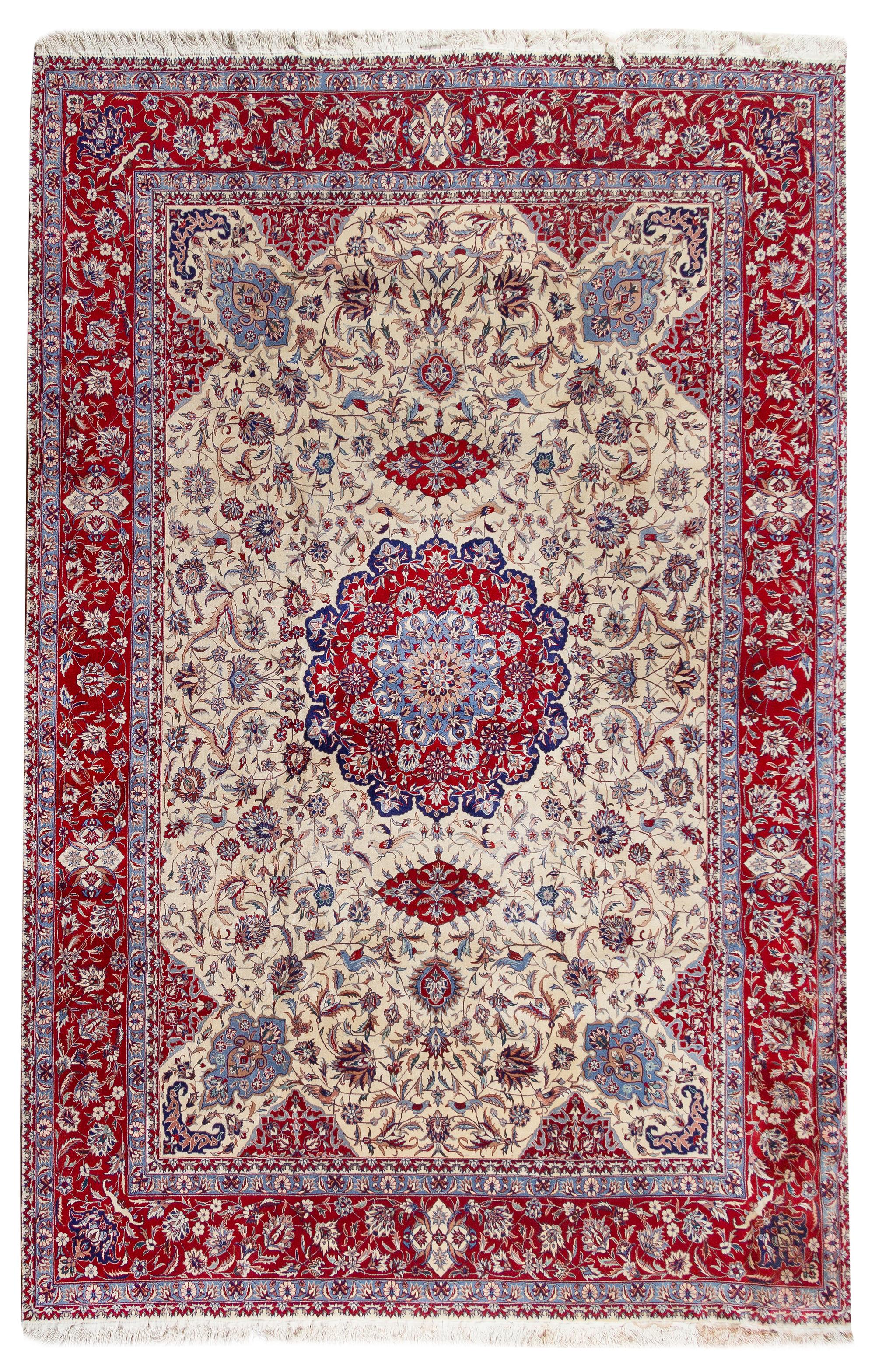 An Isfahan Wool Rug 11 feet 9 inches x 8 feet 4 1/2 inches. — 20TH CENTURY