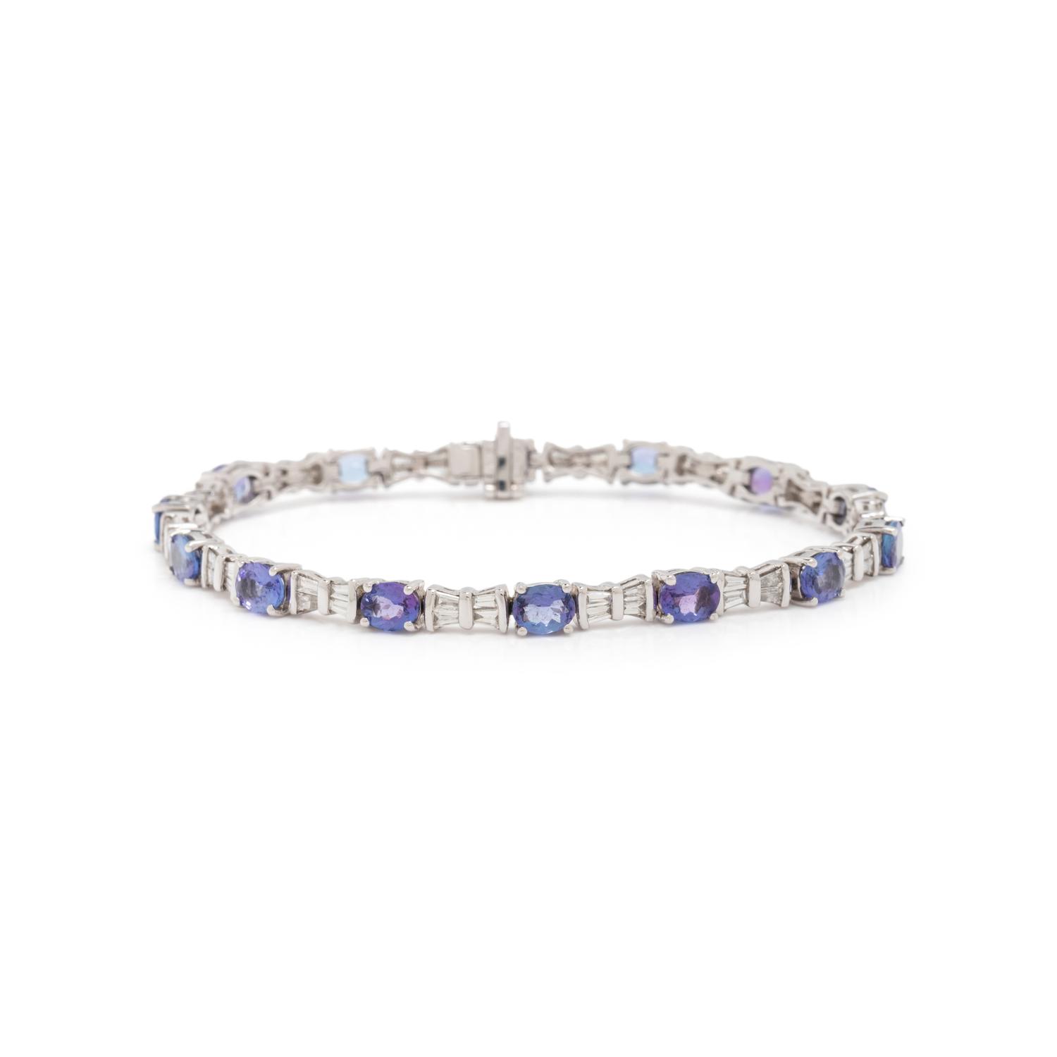 TANZANITE AND DIAMOND BRACELET