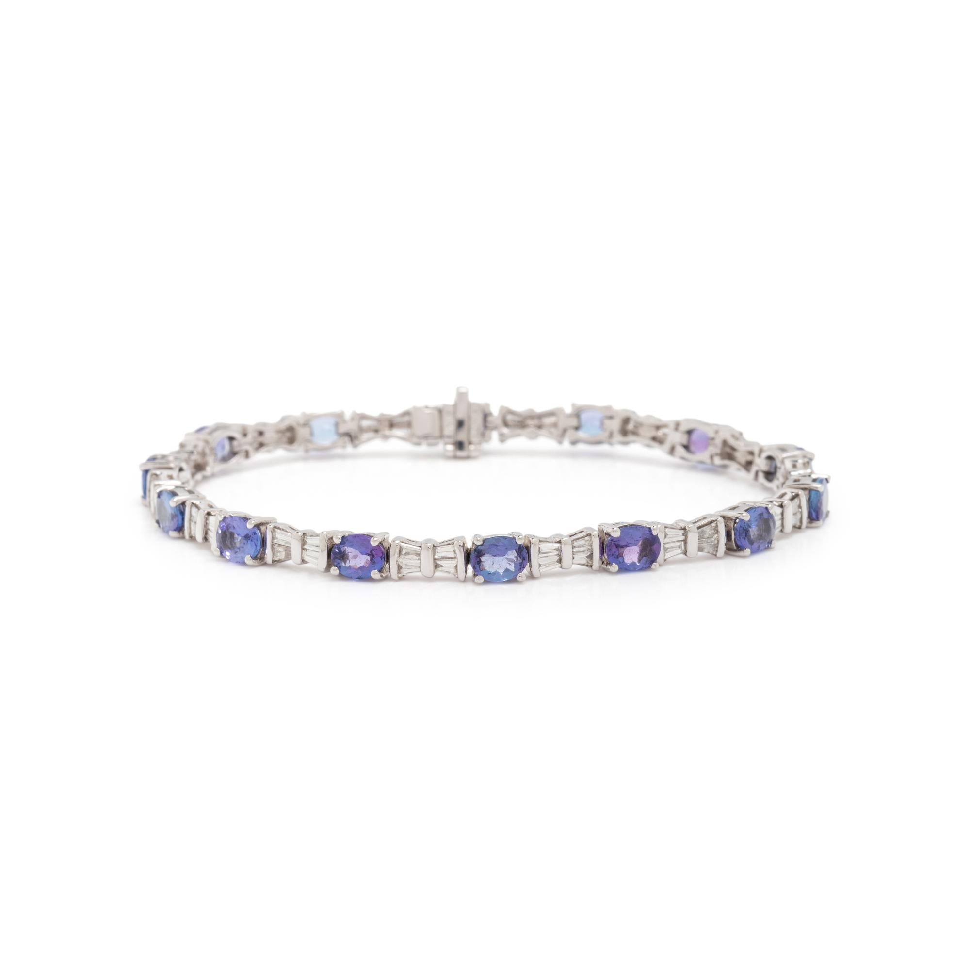 TANZANITE AND DIAMOND BRACELET