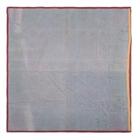 An Amish Diamond in the Square Pattern Pieced Wool Quilt