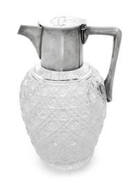 An Edwardian Silver-Mounted Cut-Glass Claret Jug