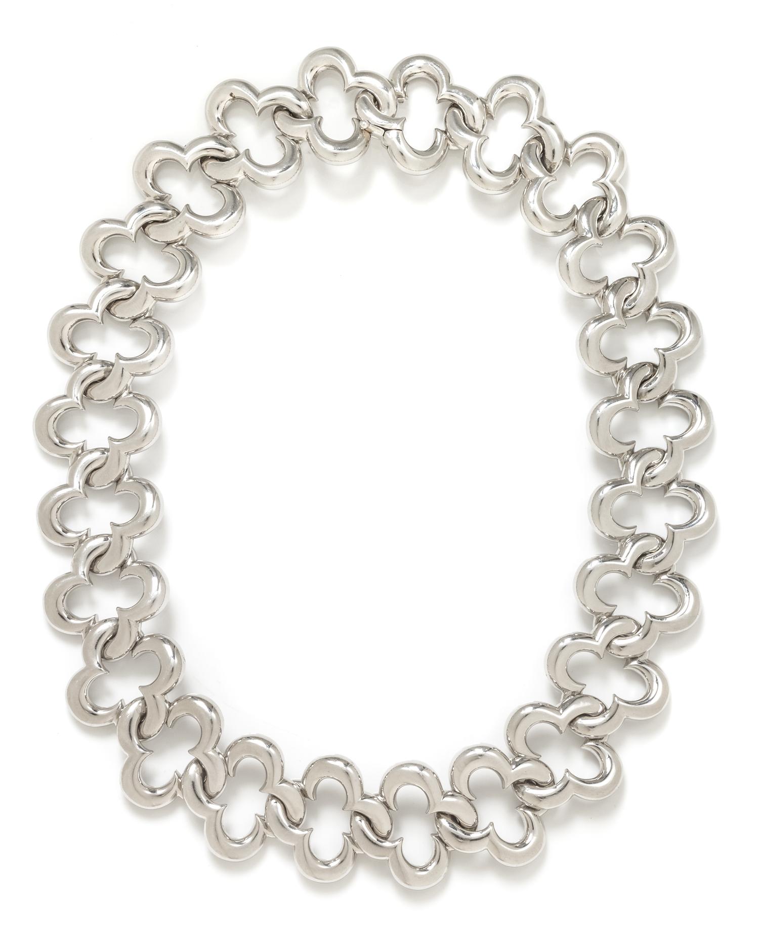 An 18 Karat White Gold 'Alhambra' Collar Necklace, Van Cleef & Arpels, Circa 1998, 81.60 dwts.
