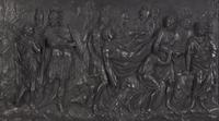 A Wedgwood Black Basalt Plaque Depicting 'Death of a Roman Warrior'