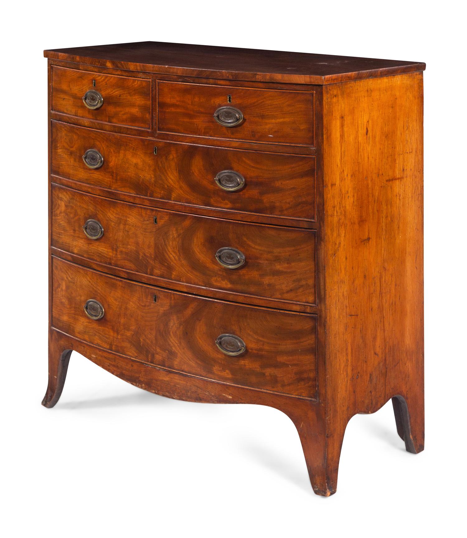 A Regency Mahogany Bowfront Chest of Drawers