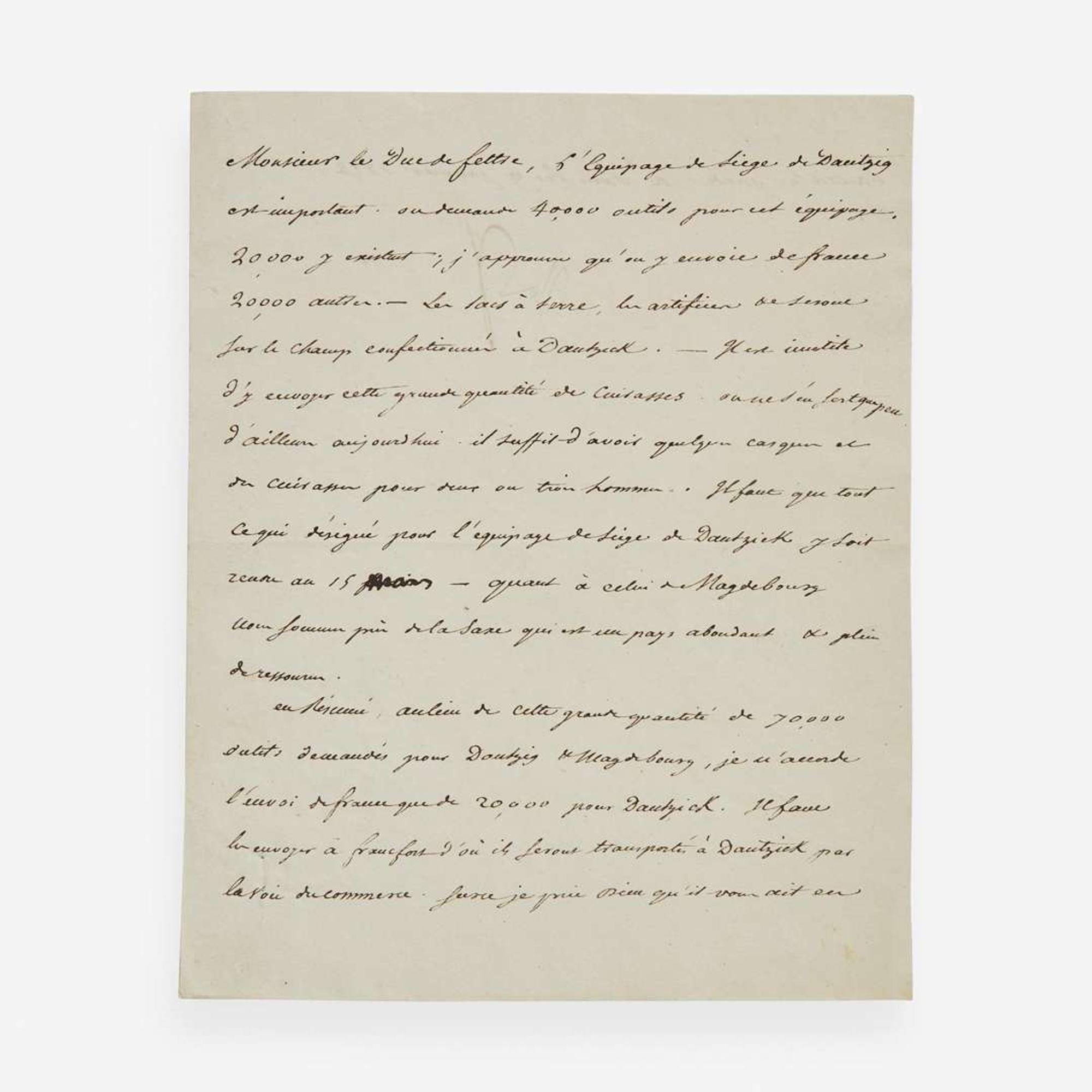 Bonaparte, Napoleon Manuscript Letter, signed
