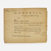 [Americana] Biddle, Nicholas, and Charles Biddle Group of 3 Signed Documents
