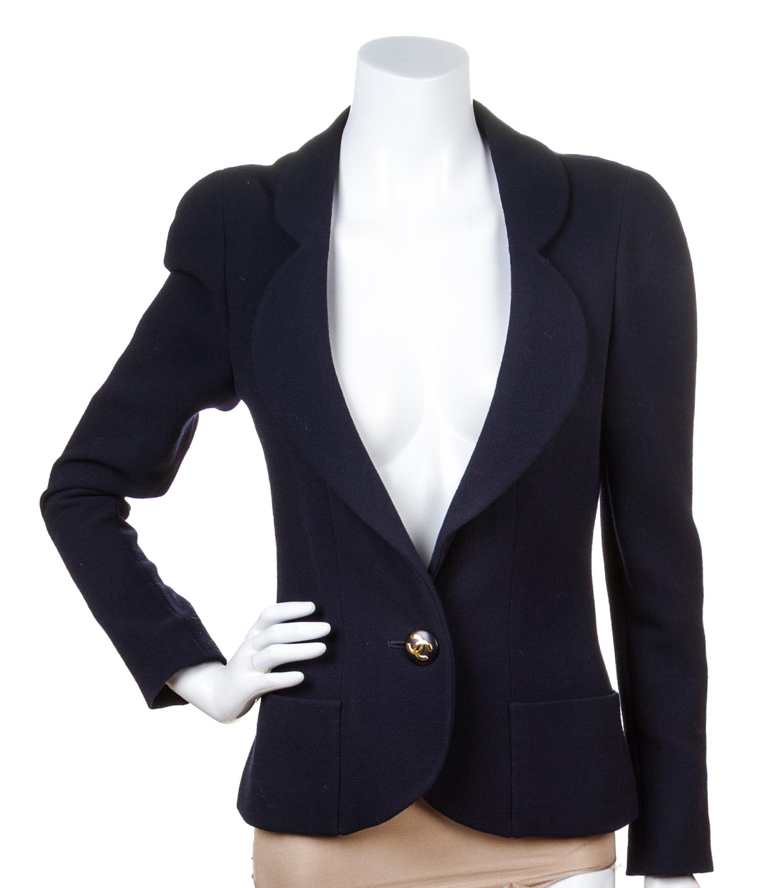 A Chanel Navy Wool Jacket,