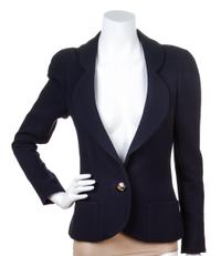 A Chanel Navy Wool Jacket,
