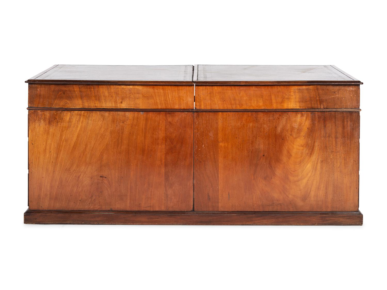 A George III Mahogany Double Partners Desk
