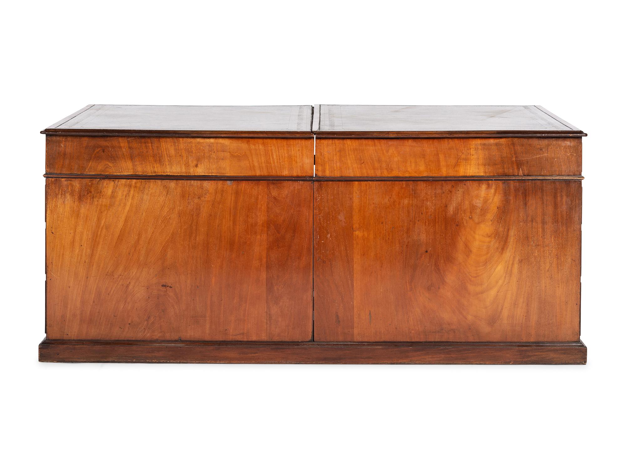 A George III Mahogany Double Partners Desk