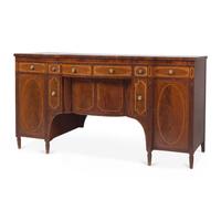 A Federal Inlaid, Figured and Carved Mahogany Sideboard