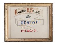 Five Framed Specialty Shop Advertising Hand Colored Prints and Watercolors
