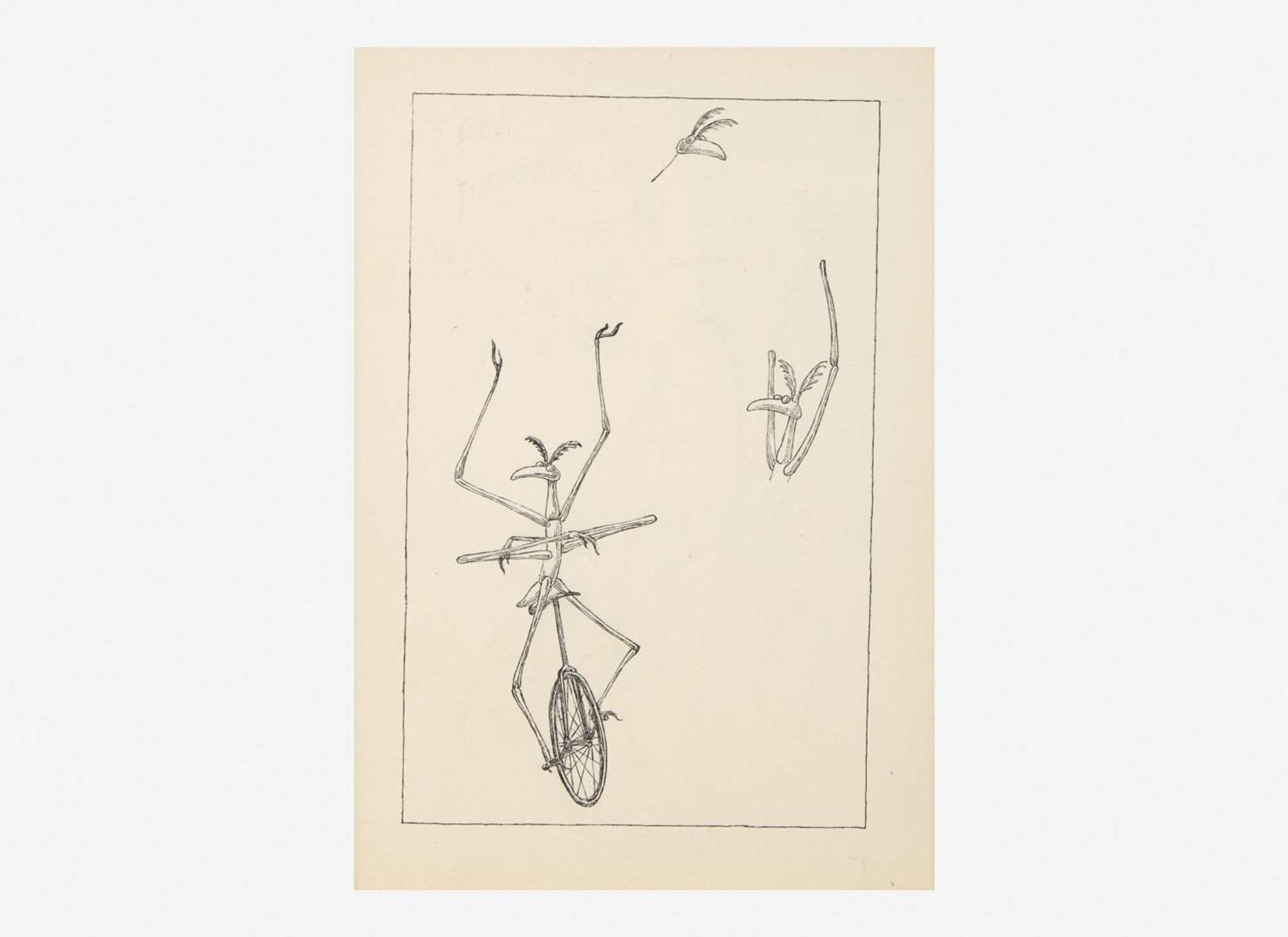 [Children's & Illustrated] (Gorey, Edward): Original Ink Study for "The Broken Spoke"