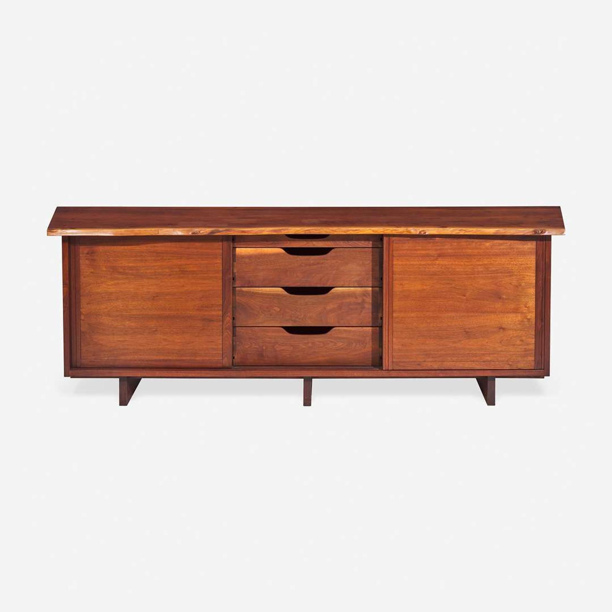 George Nakashima (American, 1905-1990) Triple Sliding-Door Cabinet, New Hope, Pennsylvania, 1965