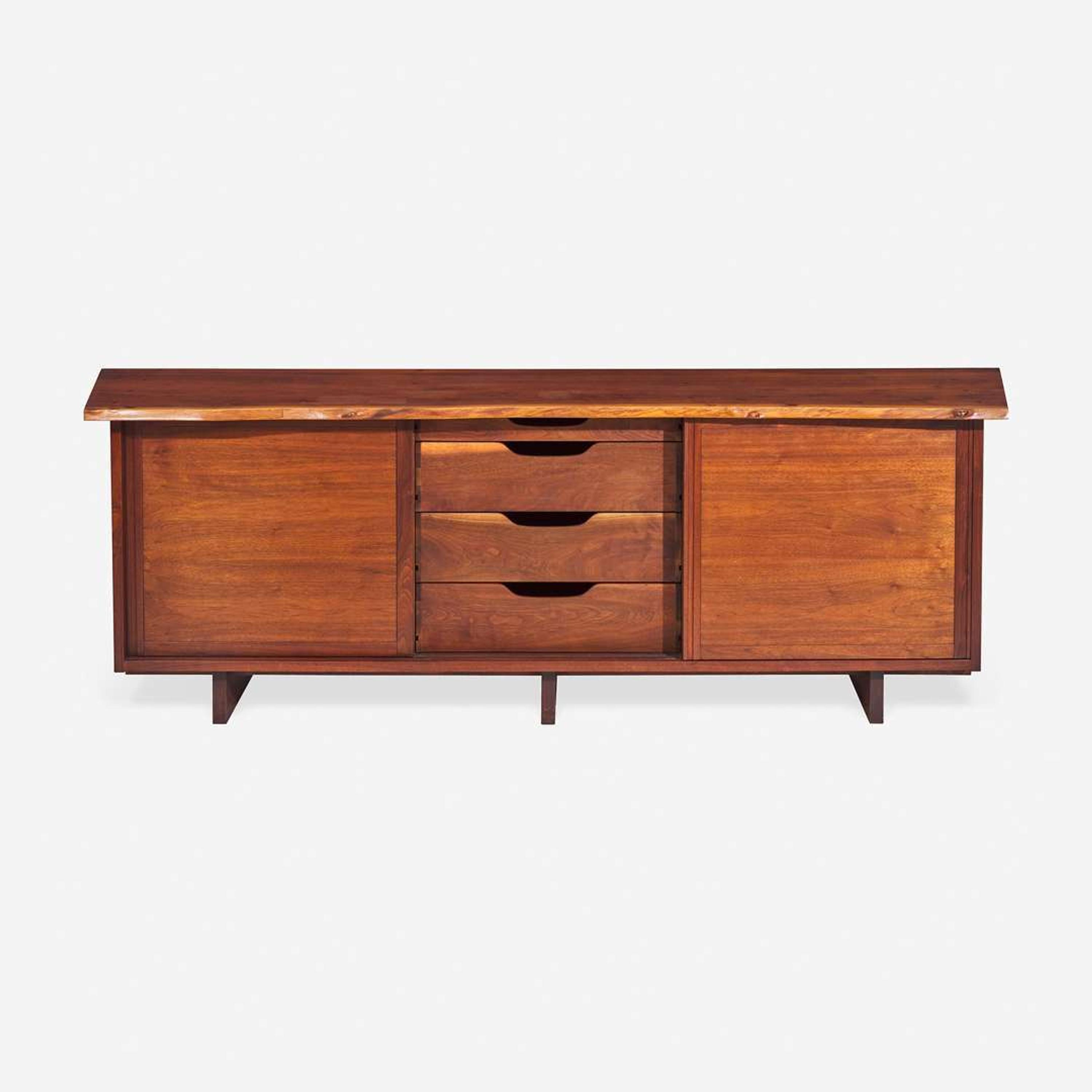 George Nakashima (American, 1905-1990) Triple Sliding-Door Cabinet, New Hope, Pennsylvania, 1965