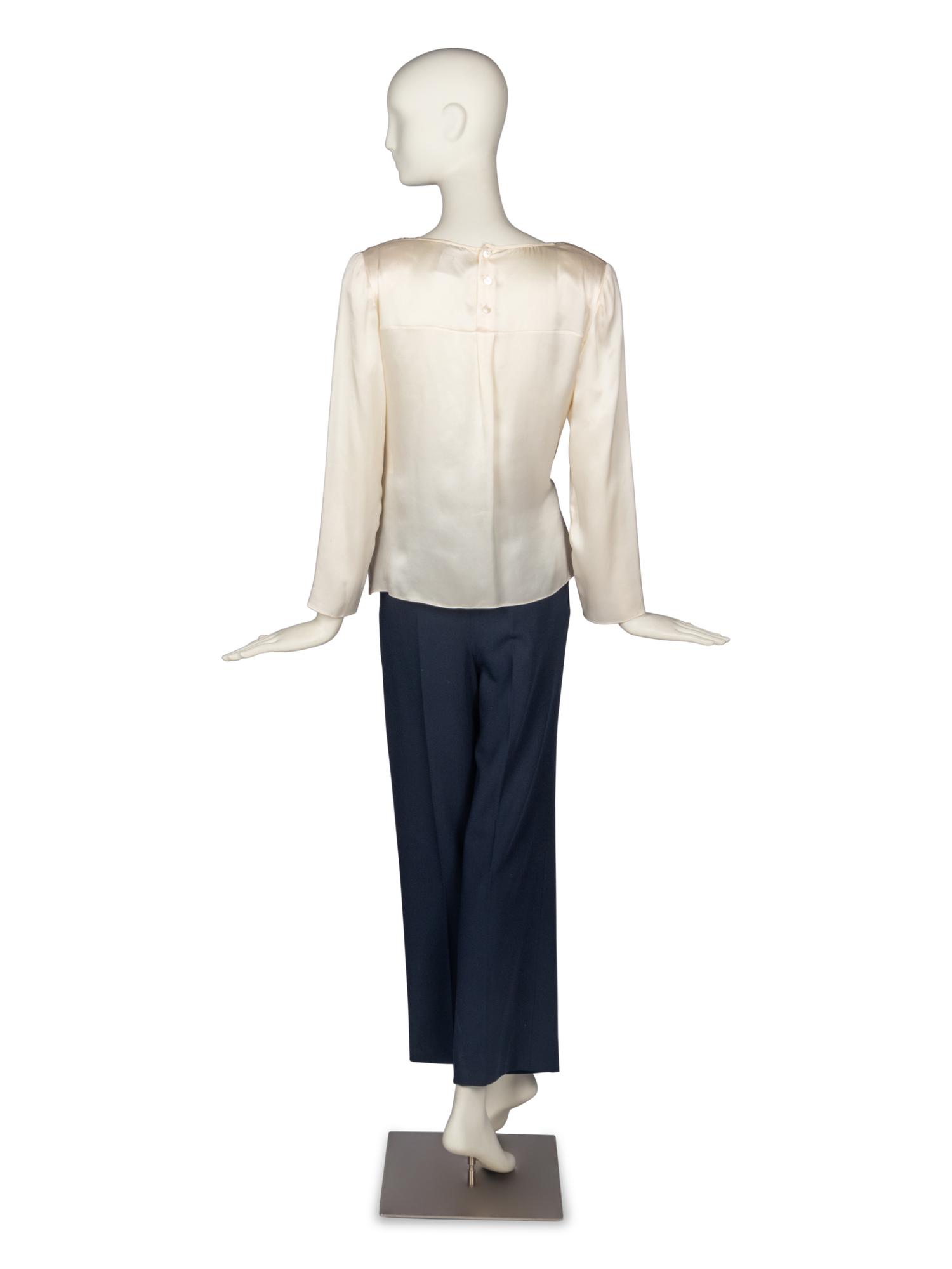 Chanel Silk Blouse and Wool Pants