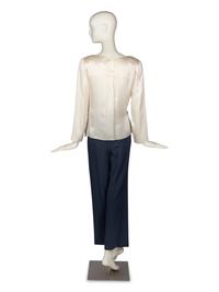 Chanel Silk Blouse and Wool Pants