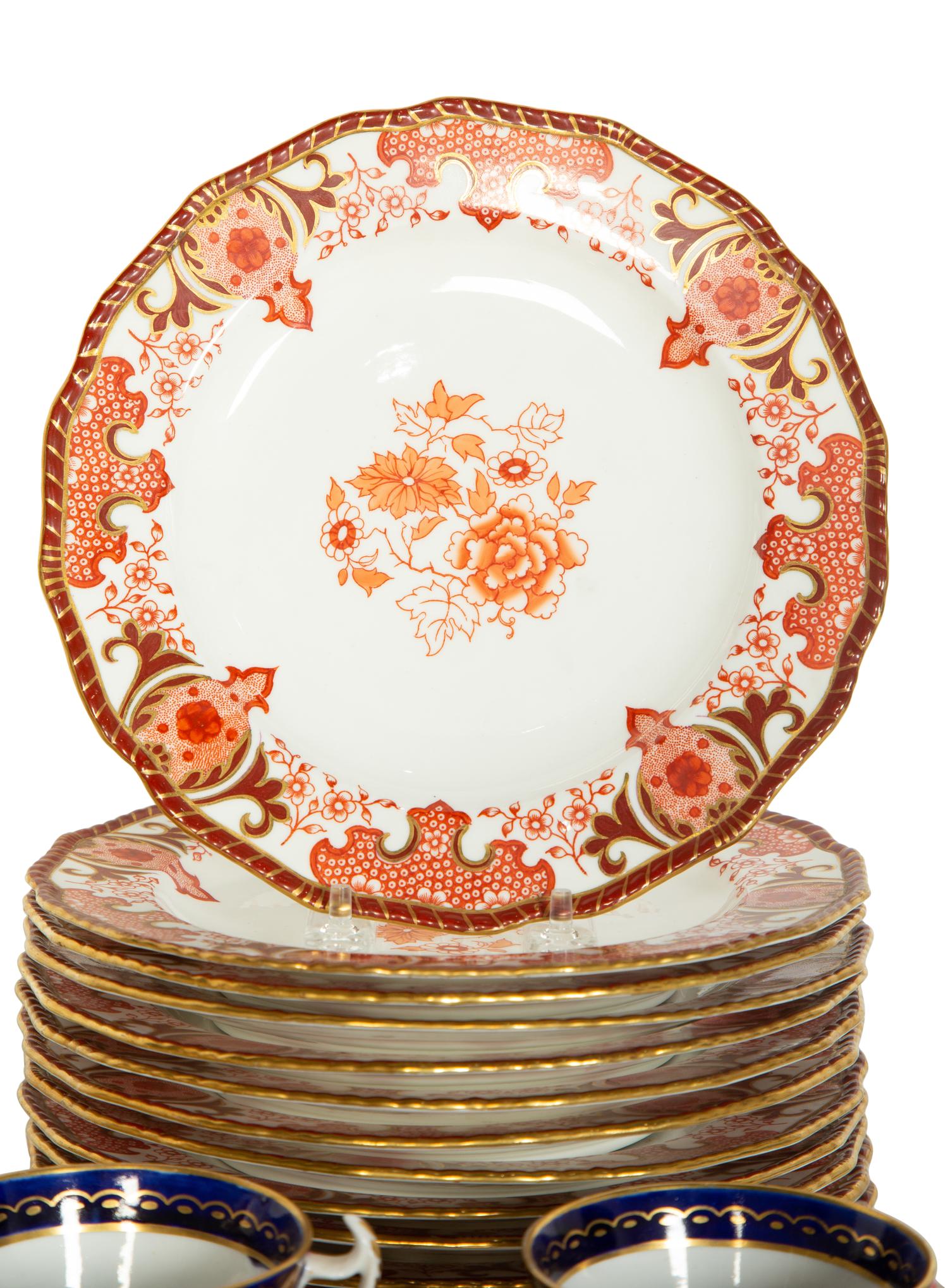 A Set of Twelve Royal Crown Derby Porcelain Plates