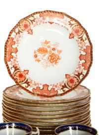 A Set of Twelve Royal Crown Derby Porcelain Plates