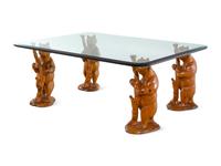 A Black Forest Style Carved Low Table