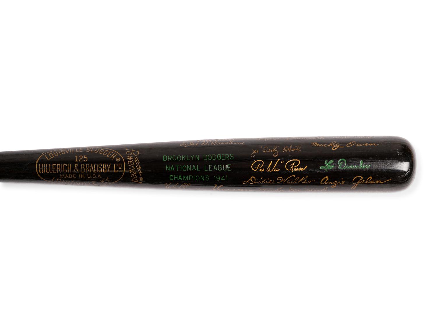 A Group of 1940s Louisville Slugger National League Champion Commemorative Presentation Bats
